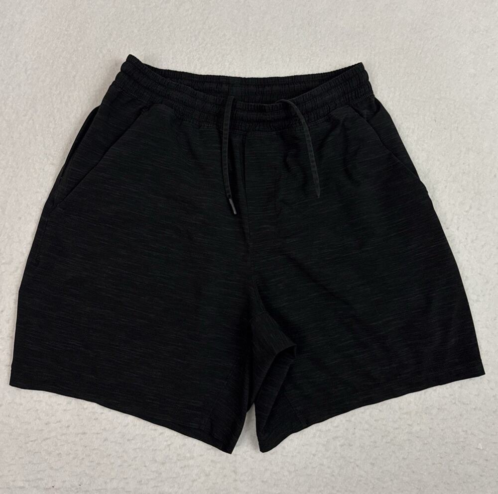 Lululemon Pace Breaker Shorts Men’s Medium Black Heathered Linerless 7”